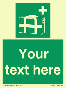 Custom sign safe condition Medical grab bag